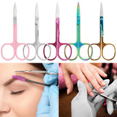 1kom Škare za obrve Trimer za trepavice Nos Lice Uklanjanje dlačica Škare za manikuru Rezanje zanoktica Kozmetički Ljepota Alati za šminkanje