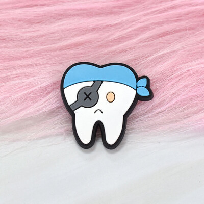 1Gb Smieklīga multfilma Mīlestības Zobu dizains PVC Emalja Piespraude Modes Personība Augļu Zobu Žetons Pin Mētelis Aksesuāri Rotaslietas