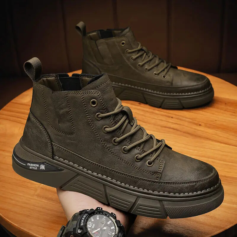 Pantofi Bărbați Cizme cu platformă pentru bărbați cu șireturi Moda retro Confortabil Casual În promoție Clasic Y2k Ofertă de înaltă calitate Preț mic