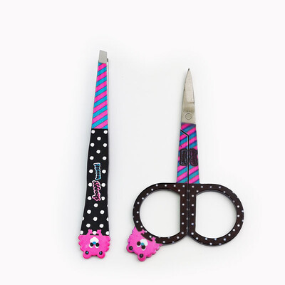 Profesionālas uzacu pincetes šķērveida skropstas matu apgriešanas uzgalis/slīps uzgalis/plakana izliekuma maza uzacu šķērveida aplauzuma rīka aksesuārs