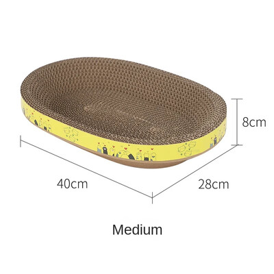 Κρεβάτι για γάτες ξύστρα Ξύσιμο σανίδα με νύχια Παιχνίδια λείανσης Οβάλ κυματοειδές ανθεκτικό στη φθορά Nest Pets Supplies Ξύστρα για κατοικίδια Σπίτι