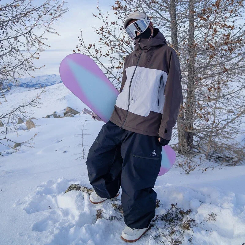 2025. gads. Vīriešu āra sporta veidi sievietēm ziemas slēpošanas jakas Snowfield siltas slēpošanas sniega drēbes, mēteļi, ūdensizturīgi snovborda kokvilnas topi