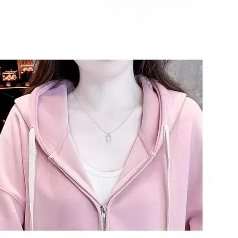 Proljeće Jesen Ženska odjeća Jednobojna vezica Zatvarač Lanterna s kapuljačom Dugi rukavi Džepovi Kardigan Majice s kapuljačom Sport Ležerne majice