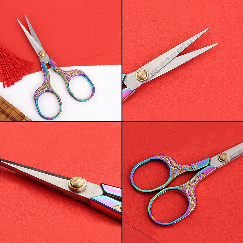 Retro drēbnieka šķēres krustdūriens antīkas vintage šķēres diegu izšuvumi šķērveida šūšanas rokdarbu mājsaimniecības šūšanai