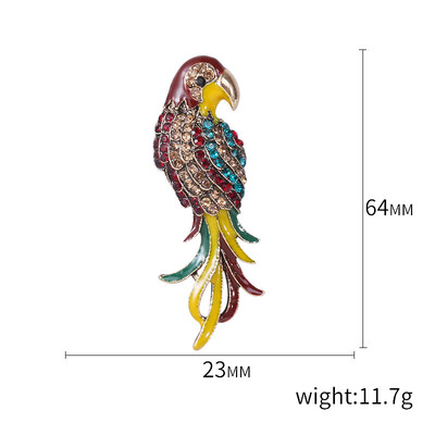 Slatki emajlirani broševi s papigama za žene, uniseks igle sa životinjama, višebojni dostupni, ležerni dodaci za zabave, darovi
