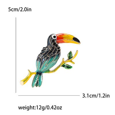 Slatki emajlirani broševi s papigama za žene, uniseks igle sa životinjama, višebojni dostupni, ležerni dodaci za zabave, darovi