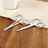 Profesionalne manikirne škare od nehrđajućeg čelika Precizno uljepšavanje zanoktica za nokte, dlake na licu, obrve, trepavice, dlake u nosu