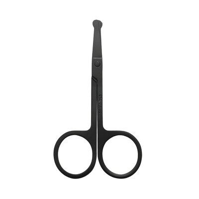 FUNMIX Trimer za obrve Mašina za šišanje dlaka u nosu Okrugla glava sa šiljatim laktom Visokokvalitetne škare za uljepšavanje od nehrđajućeg čelika Alat za šminkanje