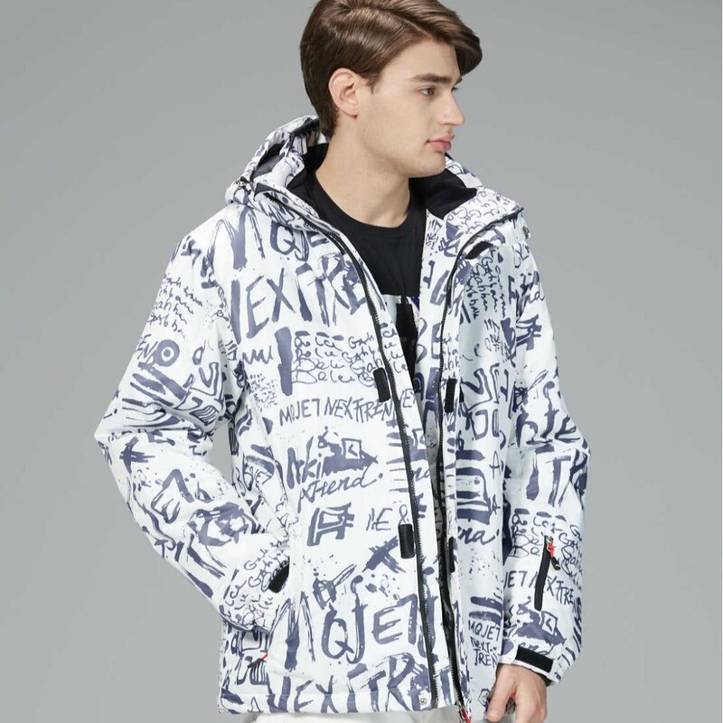 Costum de schi de culoare kaki adâncă, panou unic, masă dublă, schi îngroșat, îngrășare în aer liber și îmbrăcăminte pentru bărbați mărită