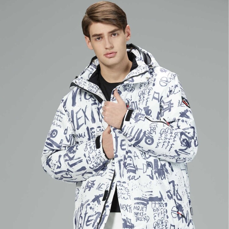 Costum de schi de culoare kaki adâncă, panou unic, masă dublă, schi îngroșat, îngrășare în aer liber și îmbrăcăminte pentru bărbați mărită