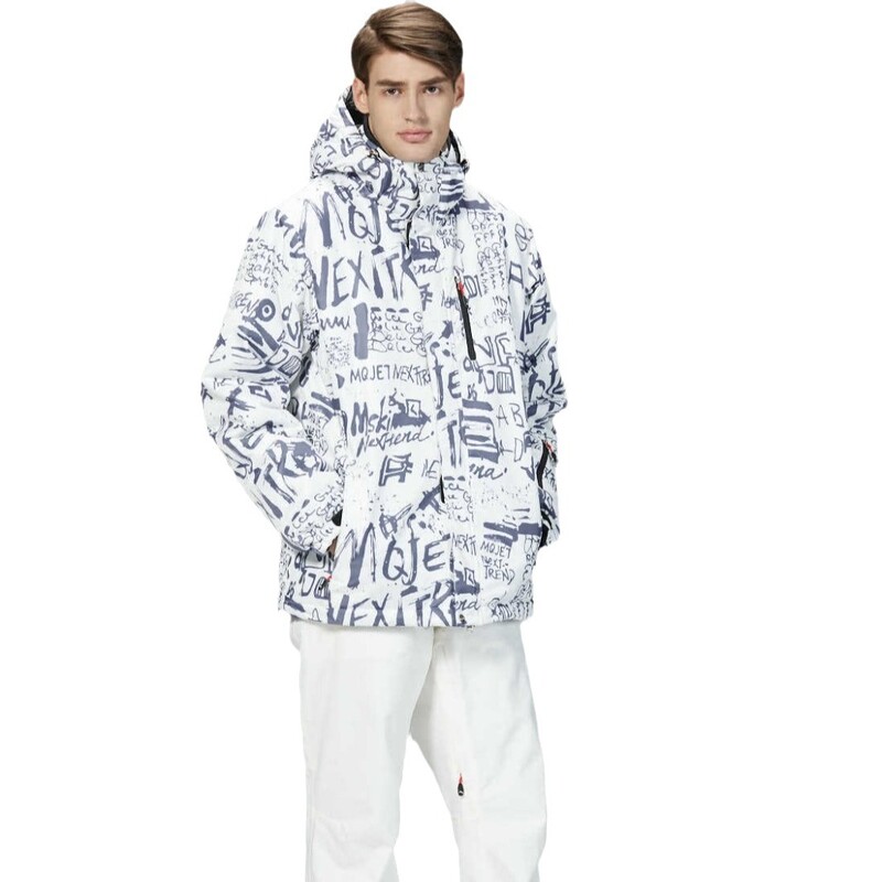 Costum de schi de culoare kaki adâncă, panou unic, masă dublă, schi îngroșat, îngrășare în aer liber și îmbrăcăminte pentru bărbați mărită