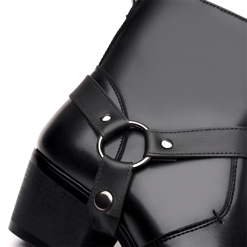 Vīrietis Chelsea puszābaki ikdienas ādas apavi Rietumu kovboju zābaki melni brūni rāvējslēdzēja kāzu biroja kleita apavi Vīriešu motocikla zābaki