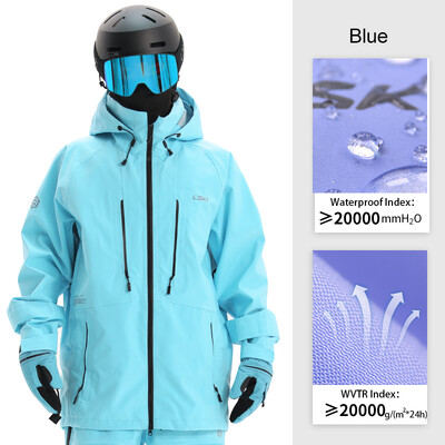 LDSKI Síkabátok Női Férfi 3L Szövet Hóálló Púder Szoknya Vízálló Thermal Kabát Téli Meleg Ruha Snowboard Wear Extreme2.0