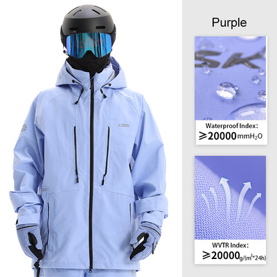 LDSKI Síkabátok Női Férfi 3L Szövet Hóálló Púder Szoknya Vízálló Thermal Kabát Téli Meleg Ruha Snowboard Wear Extreme2.0