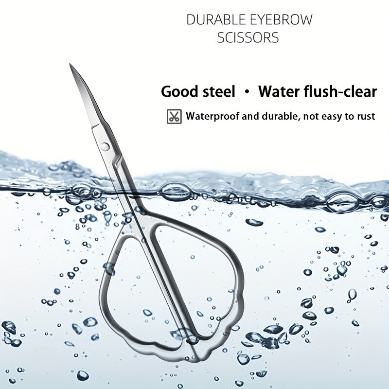 Professzionális pillangó alakú szemöldök olló - Rozsdamentes acél kutikula és orrszőrvágó arcszőrtelenítéshez