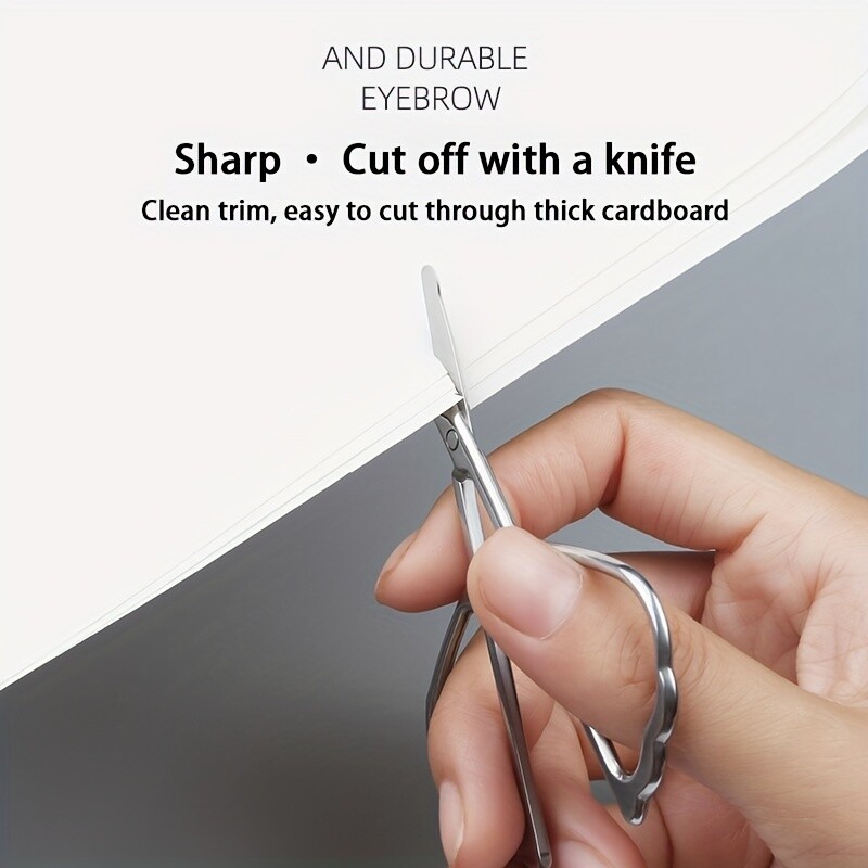 Professzionális pillangó alakú szemöldök olló - Rozsdamentes acél kutikula és orrszőrvágó arcszőrtelenítéshez