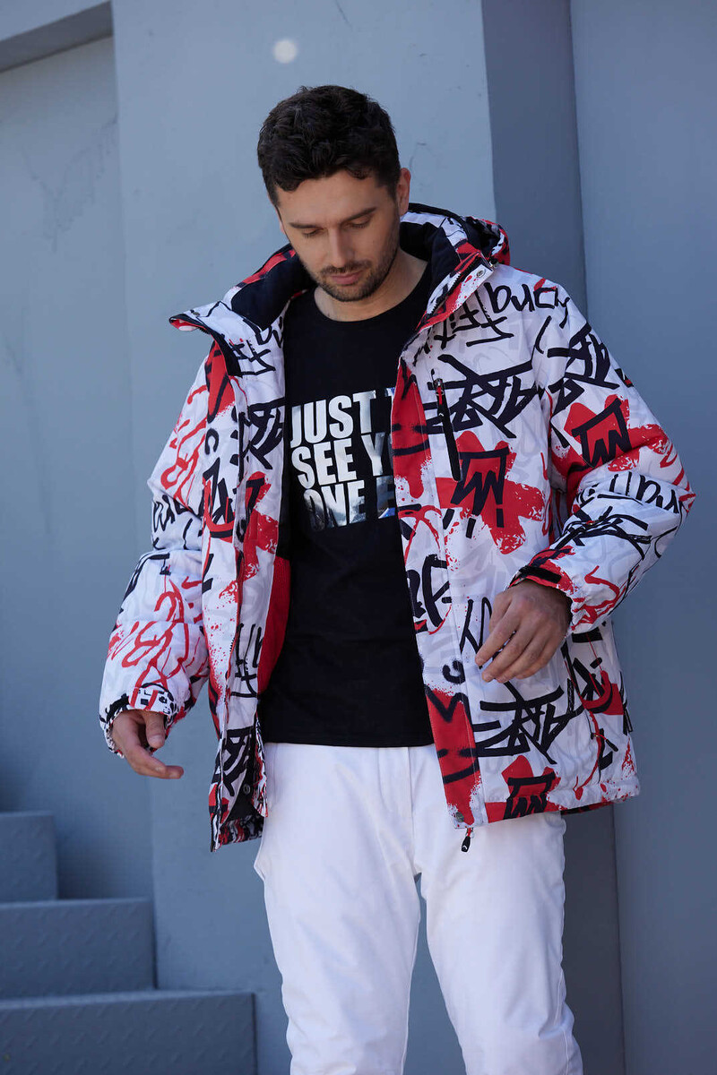 Slēpošanas kostīmu jaka ar vienu dēli un dubulto dēli, sabiezināts slēpošanai brīvā dabā, palielināts gan vīriešiem, gan sievietēm