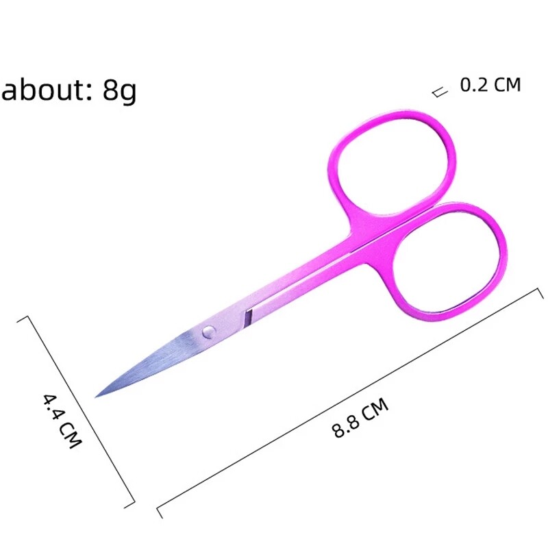 1 buc. Instrumente pentru unghii din oțel inoxidabil pentru sprâncene, nas, foarfece pentru păr, manichiură, tundere facială, pensetă, machiaj, instrument de frumusețe