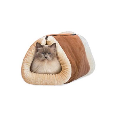 2-in-1 kaķu gulta mājdzīvnieku suns, silts vilnas caurules spilvenu paklājiņš, paliktnis kucēnu suņiem kaķēniem ligzdas guļamsega Kaķu guļammaisa audzētava