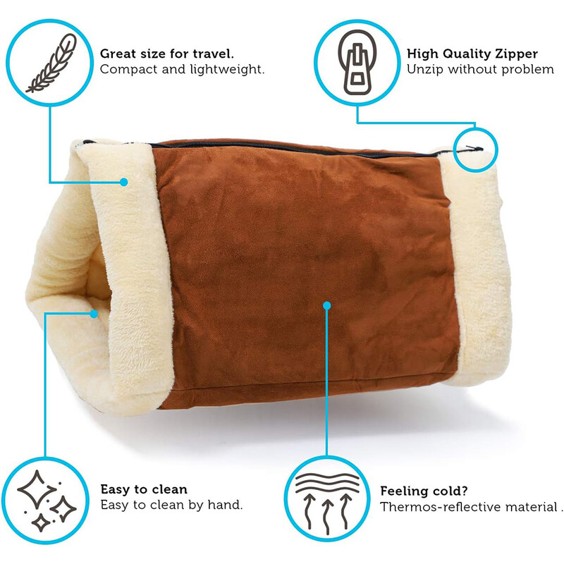 2-in-1 kaķu gulta mājdzīvnieku suns, silts vilnas caurules spilvenu paklājiņš, paliktnis kucēnu suņiem kaķēniem ligzdas guļamsega Kaķu guļammaisa audzētava