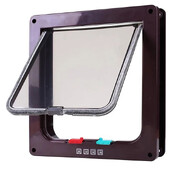 Koera kassi klappuks 4-suunalise turvalukuga klapiuksega kutsika kassipoja klappuksed ABS-plastist lemmikloomavärava komplekt kassid koerad uksed