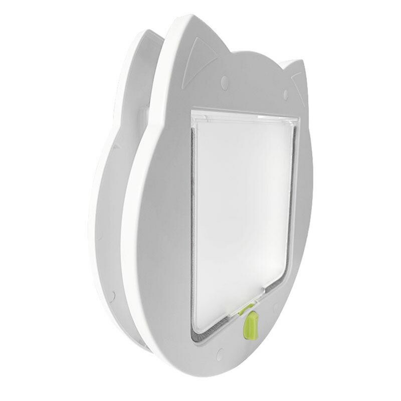 Vrata za mačke Unutarnja vrata Vrata za pse sa zaključavanjem u 4 smjera Vrata za mačke otporna na vremenske uvjete Unutarnja vrata za mačke s mačjim oblikom za vježbu