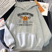 Halloween Town Pumpkin Party Hoodies Muški široki ležerni puloveri Udobni modni Jesen Zimski Sweatshirts Flis Muški Hoodie