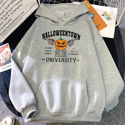 Halloween Town Pumpkin Party Hoodies Muški široki ležerni puloveri Udobni modni Jesen Zimski Sweatshirts Flis Muški Hoodie