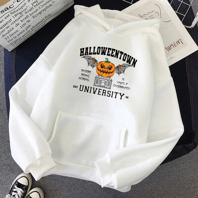 Halloween Town Pumpkin Party Hoodies Muški široki ležerni puloveri Udobni modni Jesen Zimski Sweatshirts Flis Muški Hoodie
