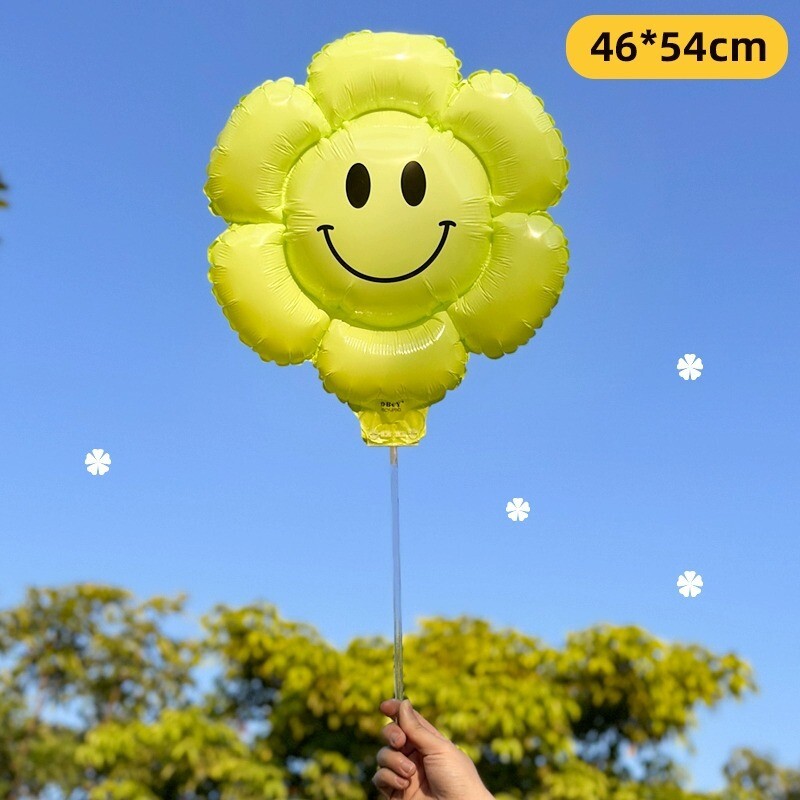 Διασημότητα δίχτυ για την επιστροφή στη σχολική σεζόν, κλιπ φωτισμού, σύρετε, μαργαρίτα, μπαλόνι, χαμογελαστό πρόσωπο, παιδικό παιχνίδι για να σπρώξετε το πάτωμα, 