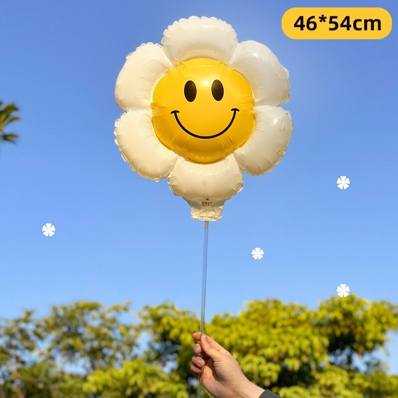 Διασημότητα δίχτυ για την επιστροφή στη σχολική σεζόν, κλιπ φωτισμού, σύρετε, μαργαρίτα, μπαλόνι, χαμογελαστό πρόσωπο, παιδικό παιχνίδι για να σπρώξετε το πάτωμα, 