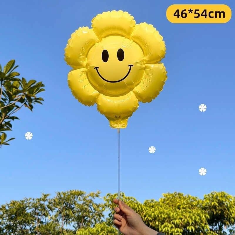 Διασημότητα δίχτυ για την επιστροφή στη σχολική σεζόν, κλιπ φωτισμού, σύρετε, μαργαρίτα, μπαλόνι, χαμογελαστό πρόσωπο, παιδικό παιχνίδι για να σπρώξετε το πάτωμα, 