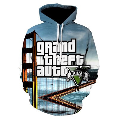 Spēle GTA 5 3D Print Grand Theft Auto Vīriešu Kapuči Hip Hop Lielizmēra Pulovers Ar kapuci sporta krekli Ielu apģērbi Bērnu Topi Apģērbi