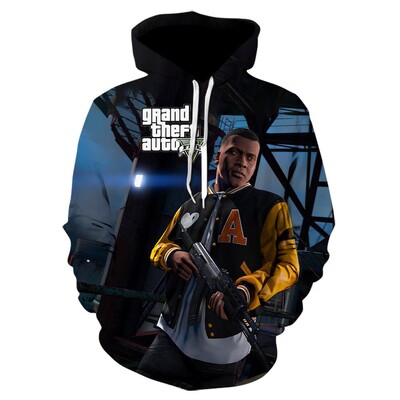 Spēle GTA 5 3D Print Grand Theft Auto Vīriešu Kapuči Hip Hop Lielizmēra Pulovers Ar kapuci sporta krekli Ielu apģērbi Bērnu Topi Apģērbi