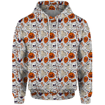 Fear Christmas Sweatshirt Pumpkin Ново в суичъри и суичъри за мъже без качулки Хелоуин 2024 Ghost Candy Y2k Дрехи за мъже