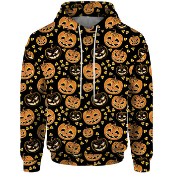 Fear Christmas Sweatshirt Pumpkin Ново в суичъри и суичъри за мъже без качулки Хелоуин 2024 Ghost Candy Y2k Дрехи за мъже