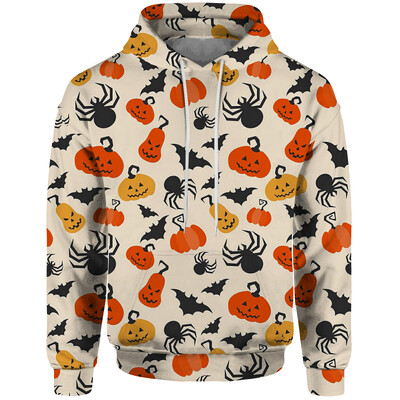 Fear Christmas Sweatshirt Pumpkin Ново в суичъри и суичъри за мъже без качулки Хелоуин 2024 Ghost Candy Y2k Дрехи за мъже