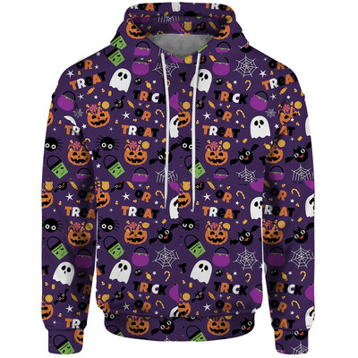 Fear Christmas Sweatshirt Bundeva Novo u majicama s kapuljačom i sweatshirts za muškarce bez kapuljače Noć vještica 2024. Ghost Candy Y2k Odjeća Muškarci