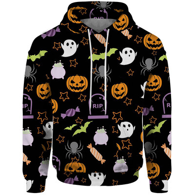 Fear Christmas Sweatshirt Bundeva Novo u majicama s kapuljačom i sweatshirts za muškarce bez kapuljače Noć vještica 2024. Ghost Candy Y2k Odjeća Muškarci