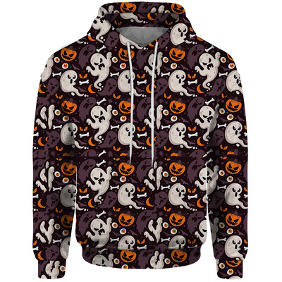 Fear Christmas Sweatshirt Bundeva Novo u majicama s kapuljačom i sweatshirts za muškarce bez kapuljače Noć vještica 2024. Ghost Candy Y2k Odjeća Muškarci