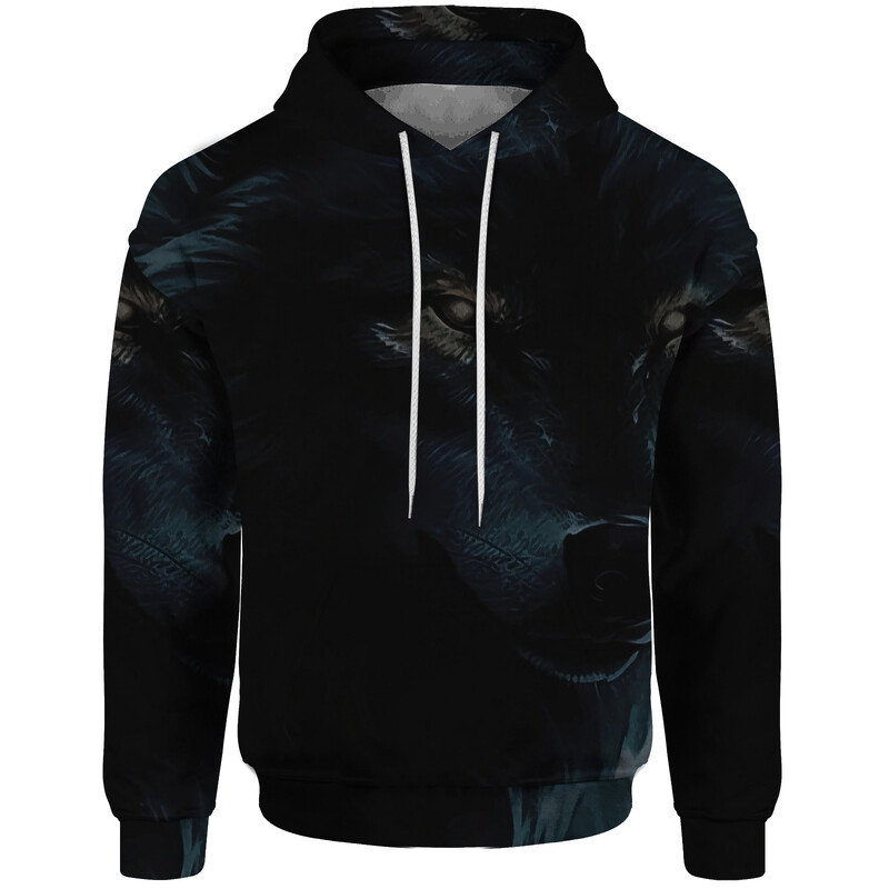 Wolf Sweatshirts za muškarce Cool Fugees 2024 New Style Dark Wind Novo u majicama s kapuljačom i sweatshirts 3D ispis Udobne i trendi