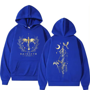 Есен Basgiath War College Fourth Wing Мъжка и дамска мода Vintage Dragon Knight Sweater Свободен пуловер Oversize Hoodie