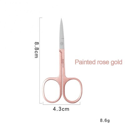 Uzacu šķērveida skropstu trimmeris sejas matu noņemšanai no nerūsējošā tērauda nagu kutikulas manikīra šķērveida skaistumkopšanas grima rīks