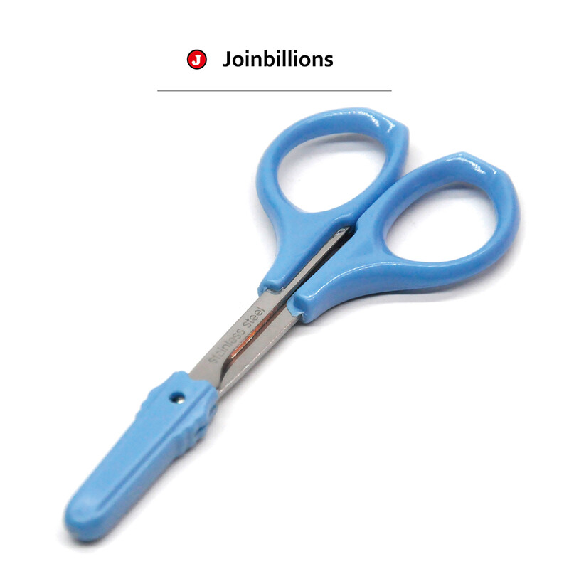 Tērauda skaistumkopšanas aplauzuma rīki uzacu kutikulas griezējs izliekts asmens sejas matu šķēres