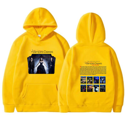 2024 Vampire Diaries Fashion Street Wear Y2k Hanorac Harajuku Casual Hanorac fleece Hanorac cu mânecă lungă Imprimat