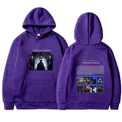 2024 Vampire Diaries Fashion Street Wear Y2k Hanorac Harajuku Casual Hanorac fleece Hanorac cu mânecă lungă Imprimat