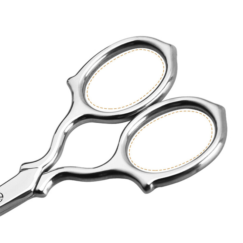 1/2Gb Retro šķēres aplauzums Izturīgs nerūsējošā tērauda izšuvums nagu šķēres purngals ragveida šķēres Skaistuma aplauzums šūšanas rīki