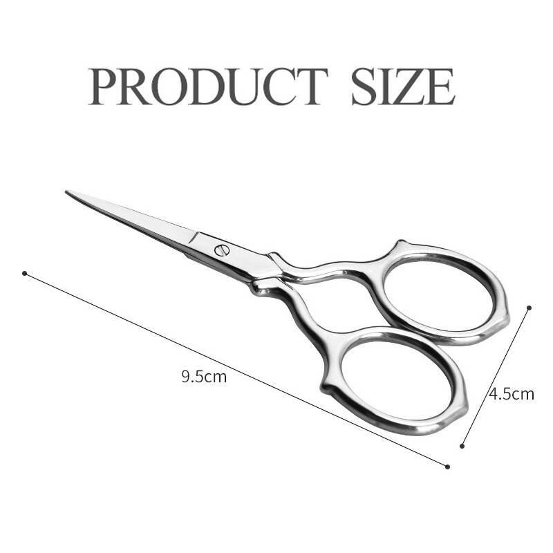 1/2Gb Retro šķēres aplauzums Izturīgs nerūsējošā tērauda izšuvums nagu šķēres purngals ragveida šķēres Skaistuma aplauzums šūšanas rīki