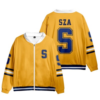 Reper SZA JERSEY SOS 3D Print Muška jakna Uska jakna sa stojećim ovratnikom i patentnim zatvaračem Muška trenirka Ulična Hip Hop majica s kapuljačom