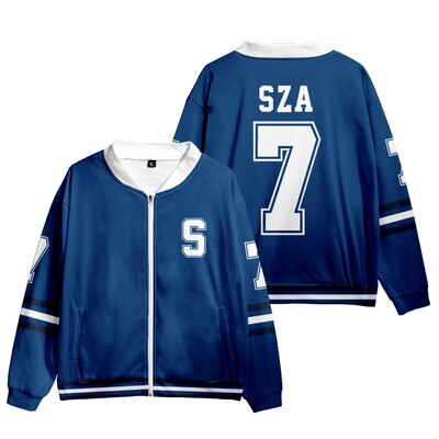 Reper SZA JERSEY SOS 3D Print Muška jakna Uska jakna sa stojećim ovratnikom i patentnim zatvaračem Muška trenirka Ulična Hip Hop majica s kapuljačom